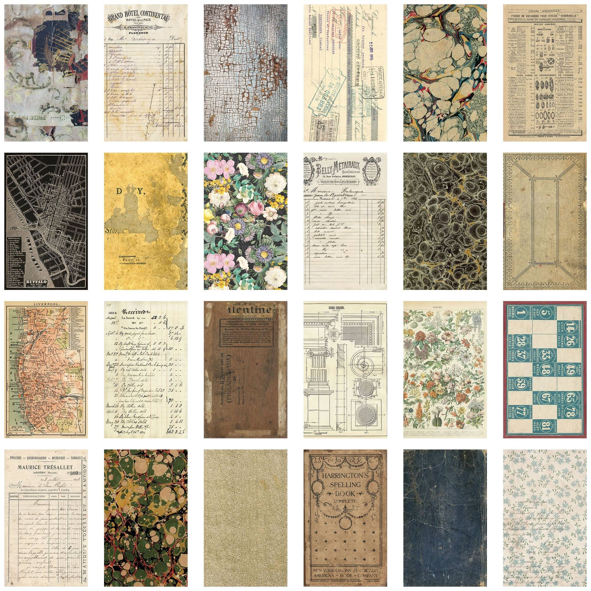 Idea-Ology Volume No.2 Backdrops 6" x 10" Double-Sided Cardstock, 24 Sheets